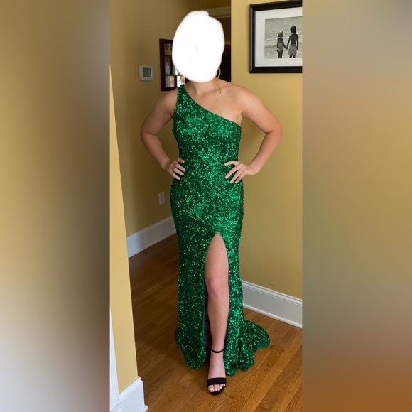 Sherri Hill Emerald Prom Dress 54330 Size 4 - Picture 2 of 8